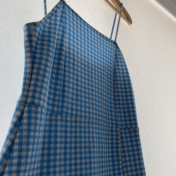 Zara blue checkered print dress - Picture 3 of 6